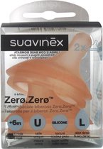 Suavinex Zero.Zero Anti-Colic Large Flow 2 Stuks Silicone Speen SXZBRF067041