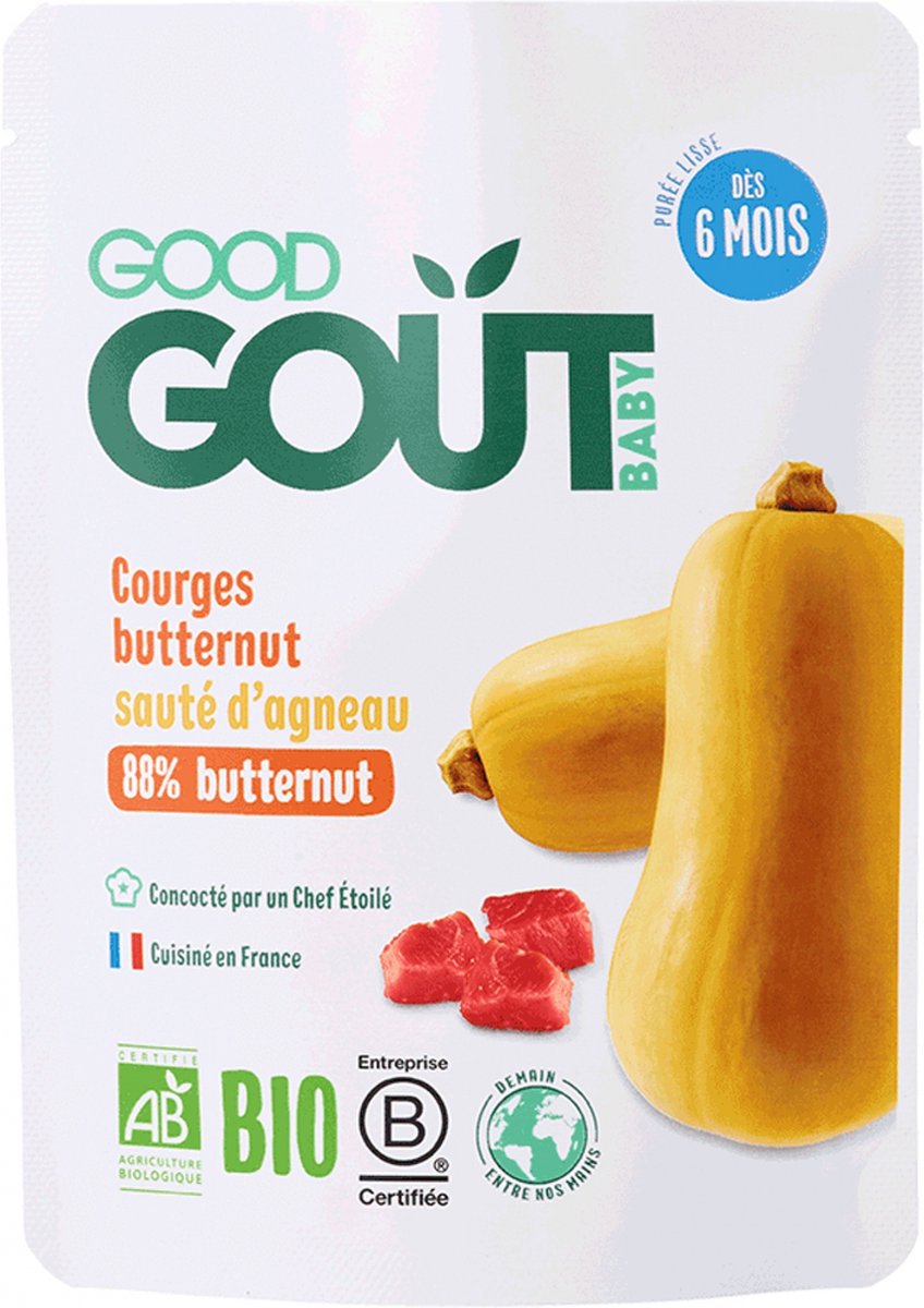 Goedkoopste Good Goût Butternut Squash Bio Lamsvlees Sauté van 6 Maanden 190 g