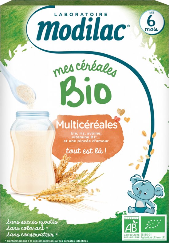 Modilac Mes Céréales Bio Dès 6 Mois Multicéréales 250 g