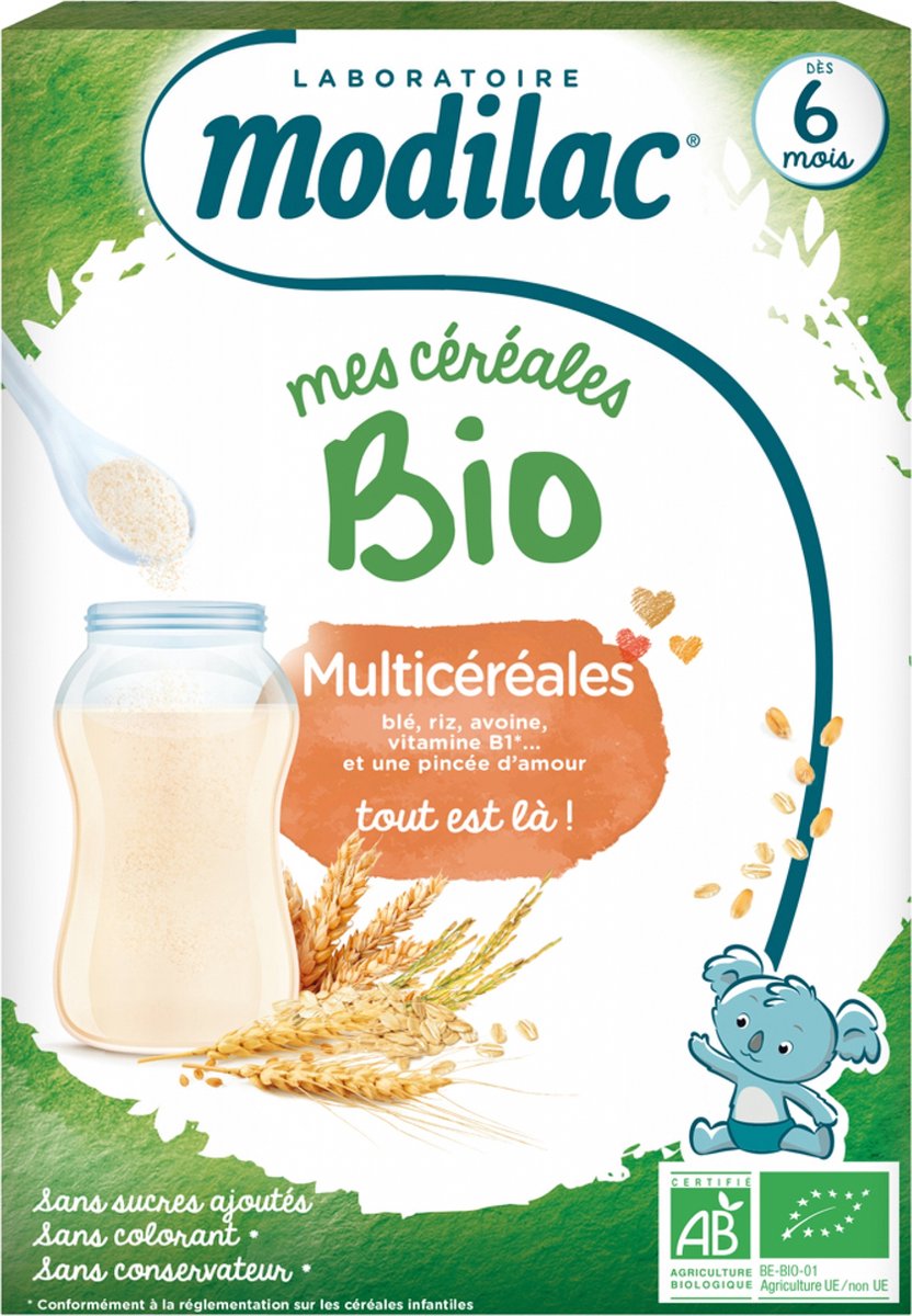 Goedkoopste Modilac Mes Céréales Bio Dès 6 Mois Multicéréales 250 g
