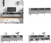 vidaXL Tv-meubel 150x30x44-5 cm bewerkt hout betongrijs - Tv-meubel - Tv-meubels - Tv-kast - Hifi-kast