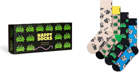 Happy Socks giftbox 4P sokken happy animals multi