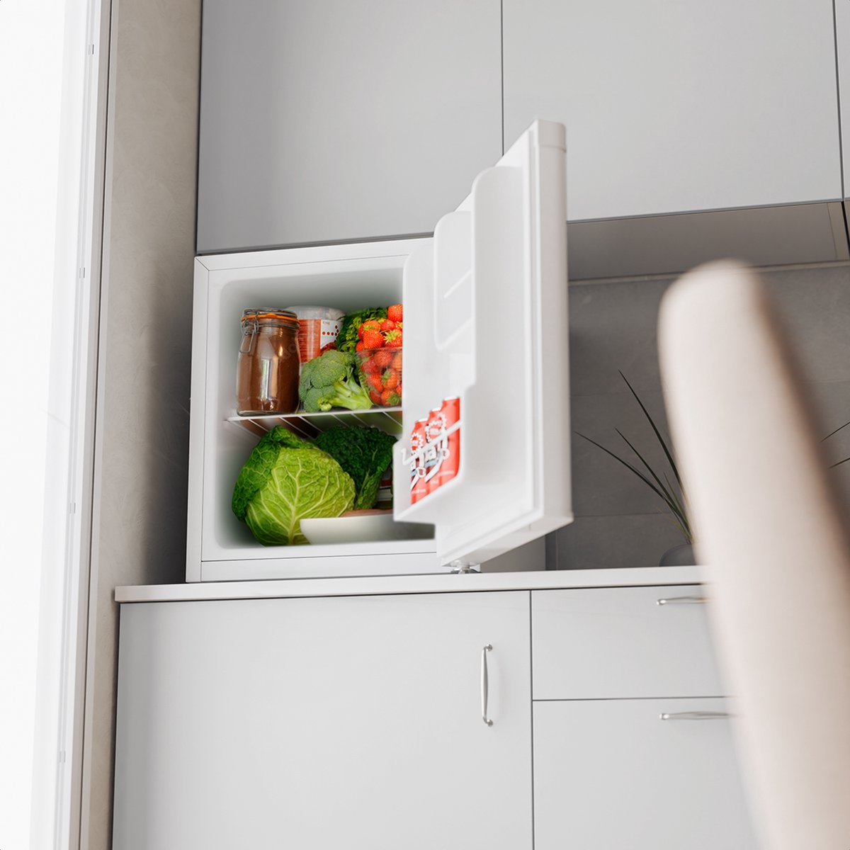 KitchenBrothers Mini Koelkast - 40L - Kleine ijskast - Vrijstaand - Minibar - Frigo - Compact - Wit — afbeelding 6