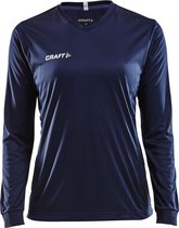 Craft Squad Jersey Solid LS Shirt dames Sportshirt - Taille S - Femme - bleu / blanc