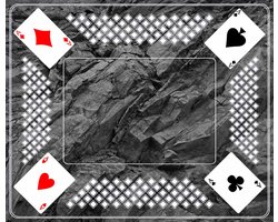 Premium Kaartmat (59x49cm) BLACK ROCK - Kaartkleed- Kaart Tapijt - Ideaal voor Gezellige Kaartspellen met Vrienden en Familie - Gedrukt op Vilt met Antislip Latex Onderlaag - Duurzaam en Hoogwaardig!