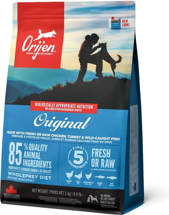 Orijen Whole Prey Original Dog - Kip & Kalkoen - Hondenvoer - 2 kg