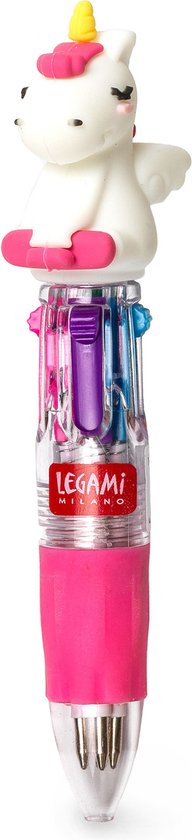 Legami - 4-kleuren pen - Unicorn Mini Magic Rainbow