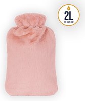 Latona Blanket® Kruik - Warmtekruik - Kruik Met Hoes - Fleece - Roze - 2 Liter