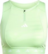 adidas Performance Powerimpact Training Medium-Support Techfit High-Neck Beha met Rits - Dames - Groen- XL A-B