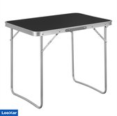CasaVibe Table pliante - Table pliable - Table de jardin pliable - Table pliante - Table de camping - Table d'extérieur - Zwart