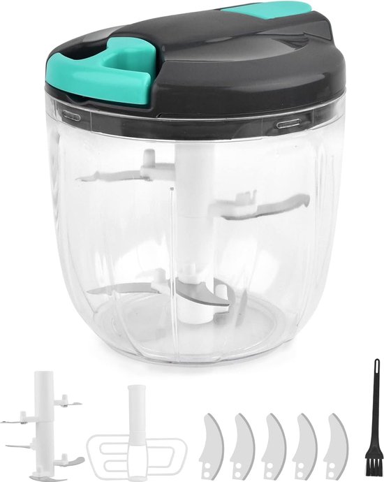Handmatige Hakmolen, Knoflook, Uiensnijder, Slap Chopper Voor Keuken Gemakkelijk Te Reinigen Groentesnijder Uienhakker Voor Groenten Fruit Vlees Zonder Botten 2