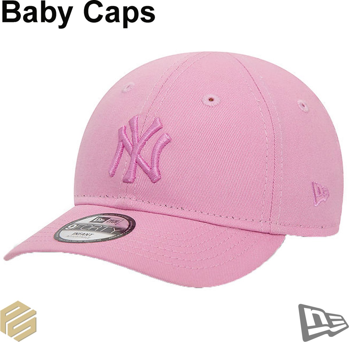 New Era - 0 tot 2 Jaar - Baby Cap - New York Yankees Infant League Essential Pink 9FORTY Cap - New Era