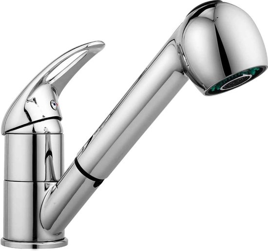 Keukenkraan uittrekbaar, 360° draaibare keukenkraan met 2 straalsoorten