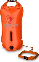 BTTLNS zwemboei voor openwaterzwemmen - Zwem boei met drybag - Goede zichtbaarheid - Dubbel gelaagd nylon - 28 liter - Poseidon 1.0 - Oranje