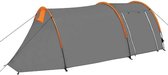 Camping Tent - Tunneltent - 4 persoons - Grijs|Oranje