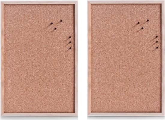 24 x 18 Kurk Prikbord met Muurbevestiging MDF Sticker Frame | NL 24 x 18 Kurk Prikbord met Muurbevestiging MDF Sticker Frame | NL