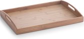 Bruine dienblad rechthoek bamboe hout 44 x 30 cm - Keukenbenodigdheden - Dranken serveren