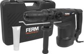 FERM Industrial – HDM1043P - Boorhamer – 1100W - Slagkracht 1-7 Joule - 6kg - Multi speed – Hamerboren - Beitelen - Roterend beitelen - SDS-max boorkop - Soft start - Variabele snelheid - Opbergkoffer -