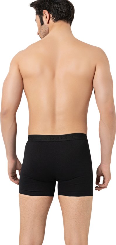 4 Pack Boxershorts Heren Van Stretch Katoen - Zwart-XL