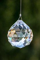 Ball de cristal de fenêtre 20 Silvercrystal Asfour (32% Pbo) (cristal Feng shui , pendentif fenêtre, attrape- Sun , cristal arc-en-ciel)