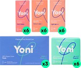 Yoni Toilet Set - 288x Tampons - 120x Medium Maandverband - 144x Regular Inlegkruisjes - 100% Biologisch Katoen