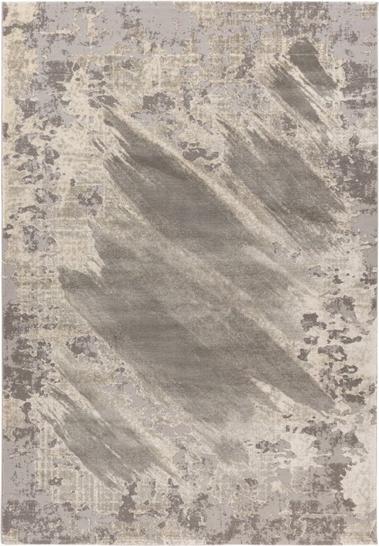 Lalee Monet | Modern Vloerkleed Laagpolig | Silver | Tapijt | Karpet | Nieuwe Collectie 2024 | Hoogwaardige Kwaliteit | 120x170 cm