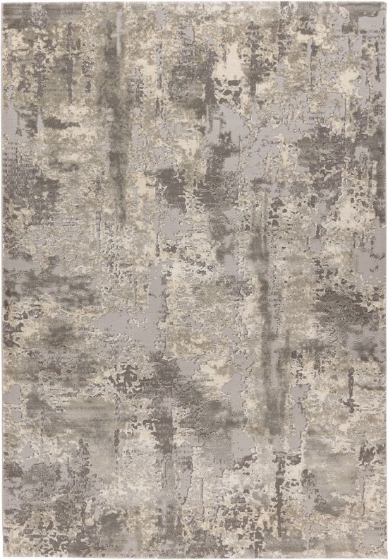 Lalee Monet | Modern Vloerkleed Laagpolig | Silver | Tapijt | Karpet | Nieuwe Collectie 2024 | Hoogwaardige Kwaliteit | 200x290 cm