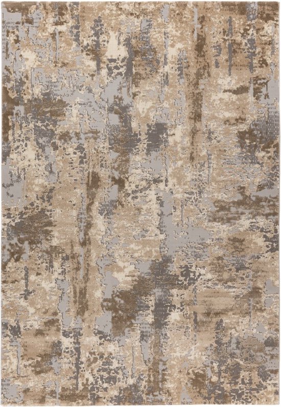 Lalee Monet | Modern Vloerkleed Laagpolig | Beige | Tapijt | Karpet | Nieuwe Collectie 2024 | Hoogwaardige Kwaliteit | 160x230 cm