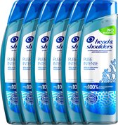Head & Shoulders Pure Intense Hoofdhuid Detox - Anti-roos shampoo - Met Zeemineralen - Voordeelverpakking 6 x 250 ml