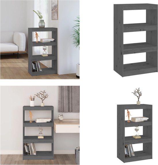 vidaXL Boekenkast/kamerscherm 100x24x124,5 cm oud houtkleurig, boekenschap, kamerscherm, opbergkast, boekenstandaard, kast, ruimteverdeler
