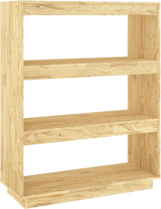 VidaXL Boekenkast/kamerscherm 60x30x71,5 Cm Massief Grenenhout Wit 658214308