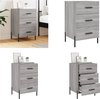vidaXL Table de chevet 40x40x66 cm Bois d'ingénierie Chêne Sonoma gris - Table de chevet - Tables de chevet - Table d'appoint - Armoire murale