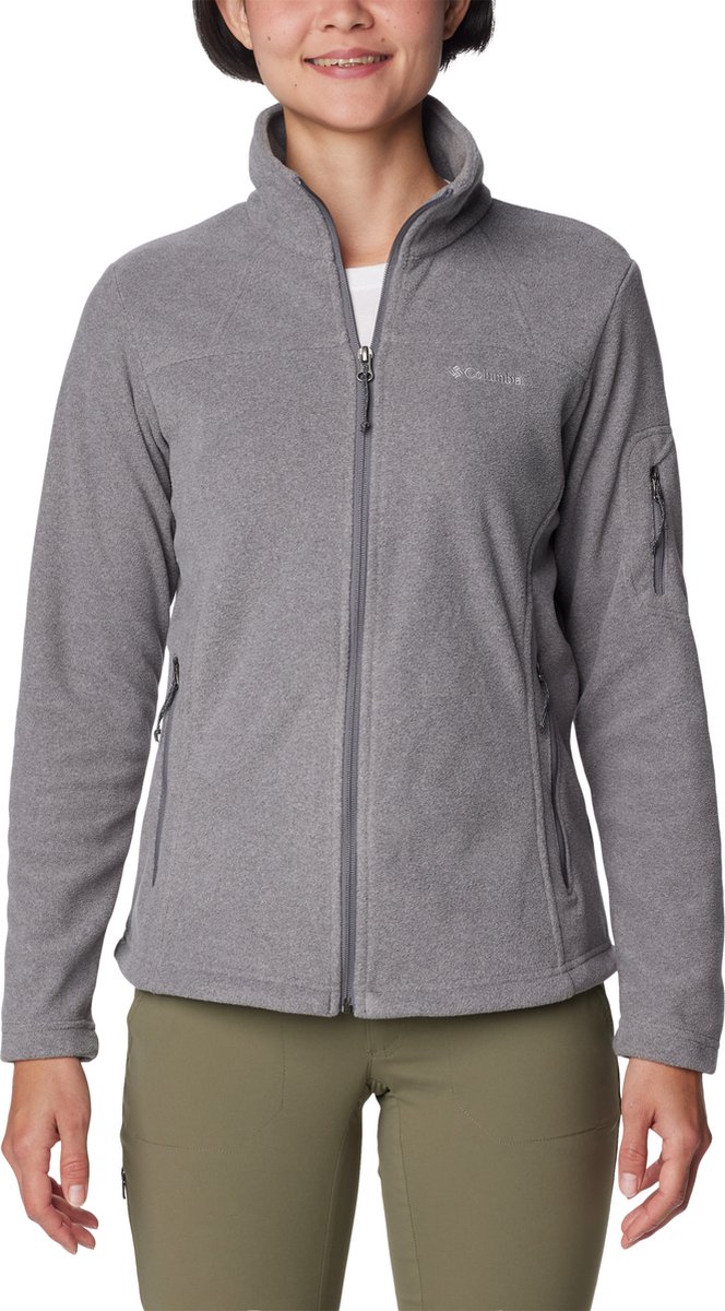 Columbia Fast Trek™ II Jacket Fleece Vest - Fleecevest voor Dames - Outdoorvest - Grijs - Maat XXL
