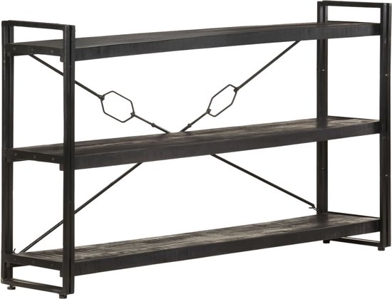 Hzuaneri Boekenplanken, Vrijstaande Planken, 17 Plankenkast, 6 Lagen, Verstelbare Afstand, 24 x 152 x 186 cm, Draagvermogen 340 kg, Woonkamer, Kantoor Vintage zwart BC10104B