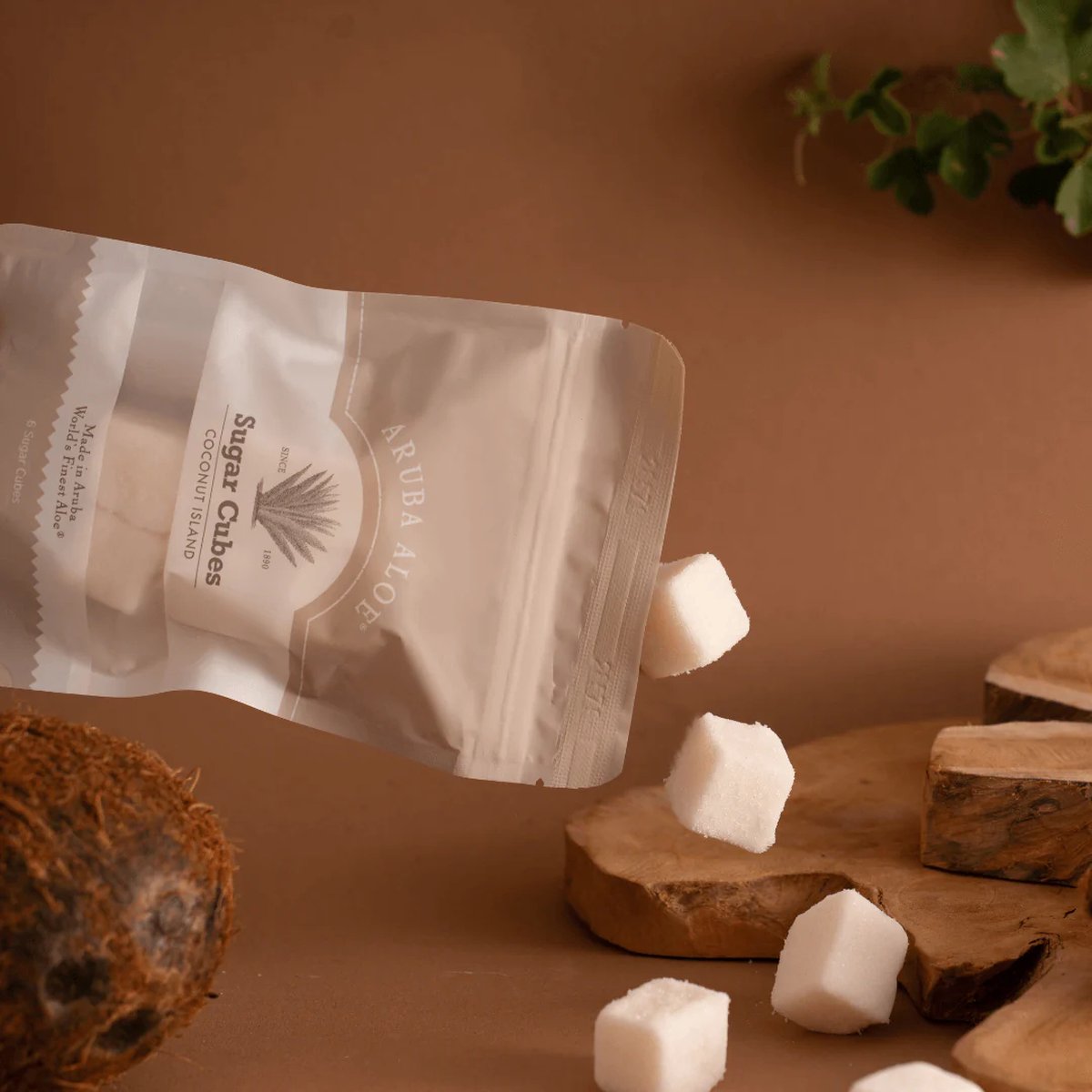 Aruba Aloe Coconut Island Sugar Cubes | Exfolieert en voedt de huid | 6 Stuks