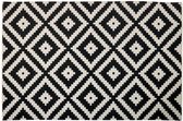 Furni24 Tapis de passage (80x150 cm, blanc-noir)