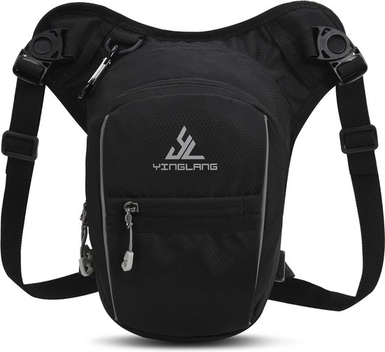 Waterdichte heuptas heupgordel heuptassen motorfiets oxford heren taille been drop dijzak motorfiets beenzak (kleur: zwart