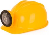 Costume de carnaval Casque de chantier avec vraie lampe - casque de travailleur du bâtiment - adultes