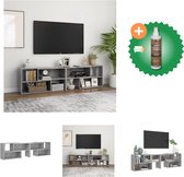 vidaXL Tv-meubel 149x30x52 cm spaanplaat betongrijs - Kast - Inclusief Houtreiniger en verfrisser