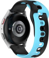 Bracelet en Siliconen - adapté pour Huawei Watch GT / GT Runner / GT2 46 mm / GT 2E / GT 3 46 mm / GT 3 Pro 46 mm / GT 4 46 mm / Watch 3 / Watch 3 Pro / Watch 4 / Watch 4 Pro - noir -bleu