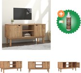 vidaXL Tv-meubel OTTA 113-5x43x57 cm massief grenenhout - Kast - Inclusief Houtreiniger en verfrisser