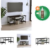 vidaXL Tv-meubel 102x35x45-5 cm bewerkt hout zwart - Kast - Inclusief Houtreiniger en verfrisser