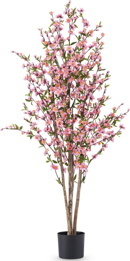 Kunstplant Kersenbloesem 150 Cm - Zijden Kunstplant - Zijden Kunstbloemen - Fleurige decoratiekunstplant - Gemakkelijk schoon te maken