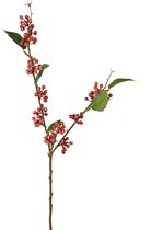 Greenmoods Plantes artificielles - Plante artificielle - Branche artificielle - Baies - Soie - Rose - 64 cm