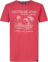 Petrol Industries Boys T-Shirt SS Classic Print Jongens T-shirt - Red Melon - Maat 164