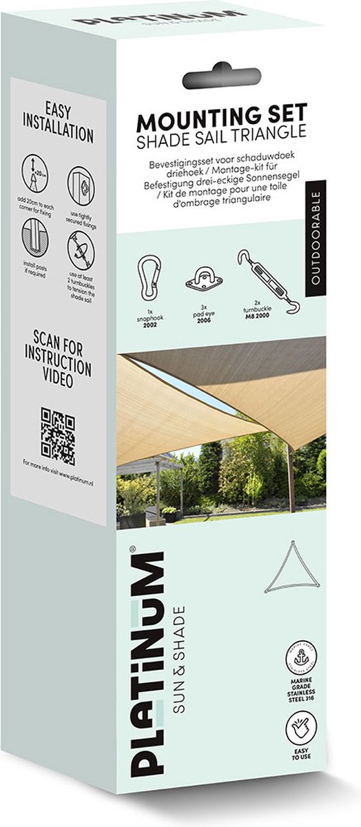Platinum Fixing Kit for Triangular Shade Sail