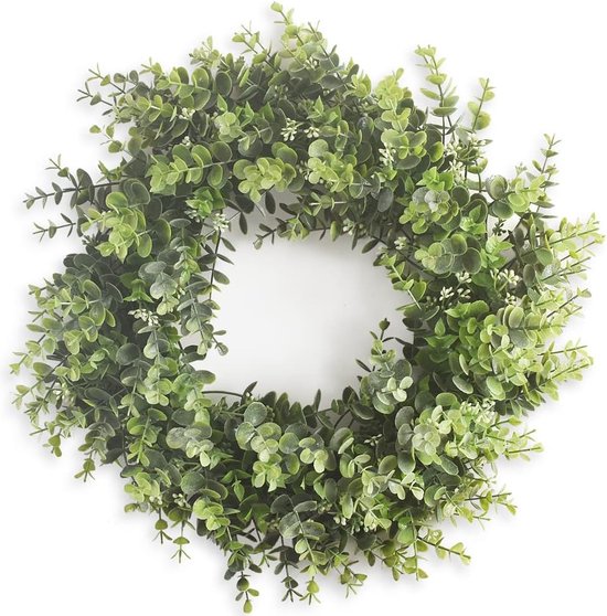 Kunstmatige Wit Groen Blad Krans Lente Krans Voordeur Krans Voor Voordeur Tuin Bruiloft Voordeur Krans