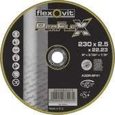 Flexovit - Perflex - Doorslijpschijf Vlak - Voor Staal en Inox - 230x2,5x22,23mm