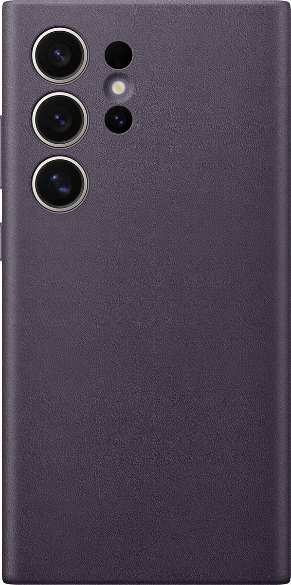 Samsung Vegan Leather Case - Geschikt voor Samsung Galaxy S24 Ultra - Dark Violet