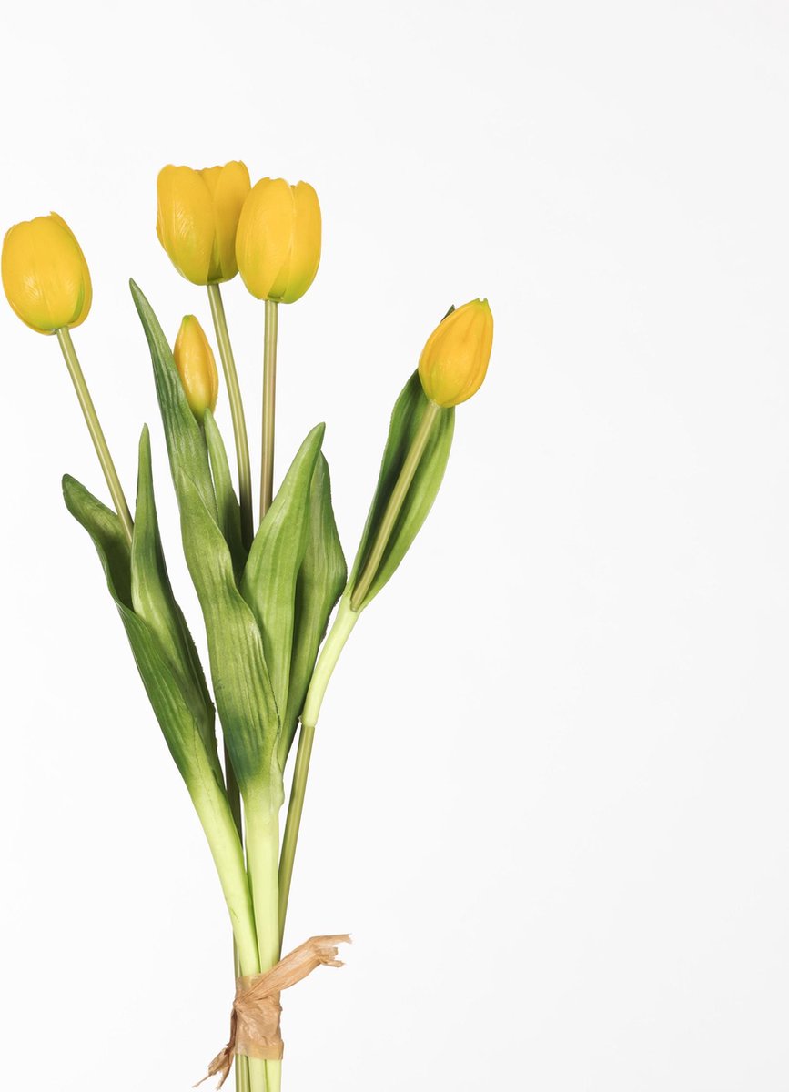 Kunstbloem Tulp - Geel